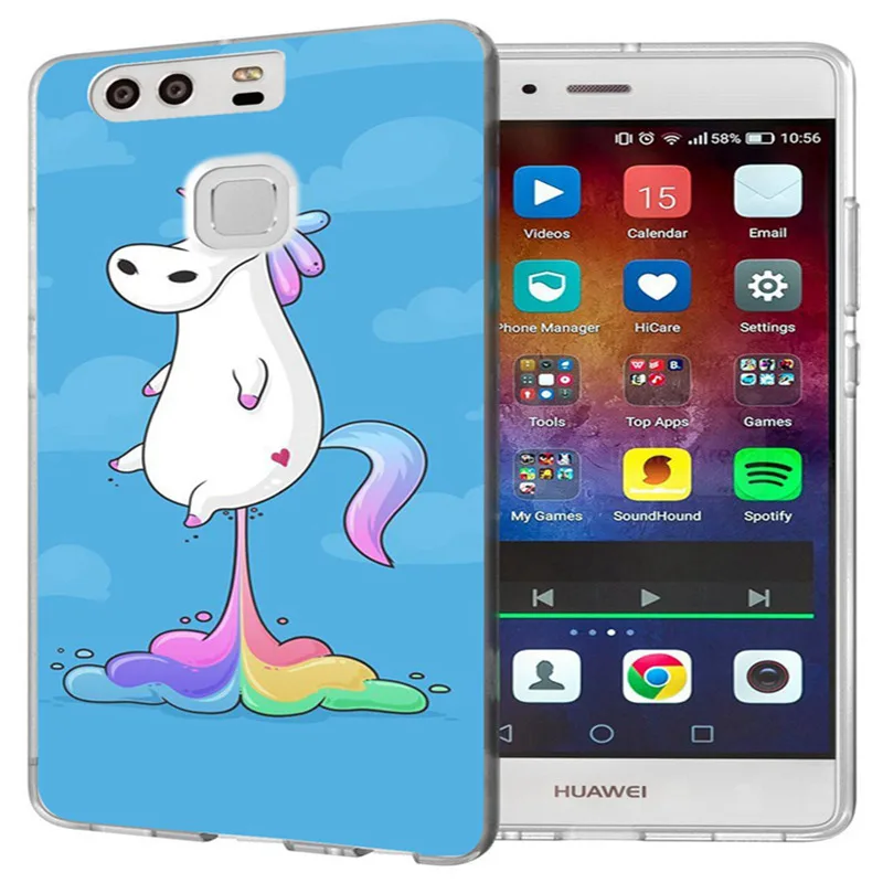 ТПУ роскошь для huawei P9 Lite/P8 Lite/P10Lite Y5 II 2 Y5ii Мягкая обложка дизайн любителей лошадей