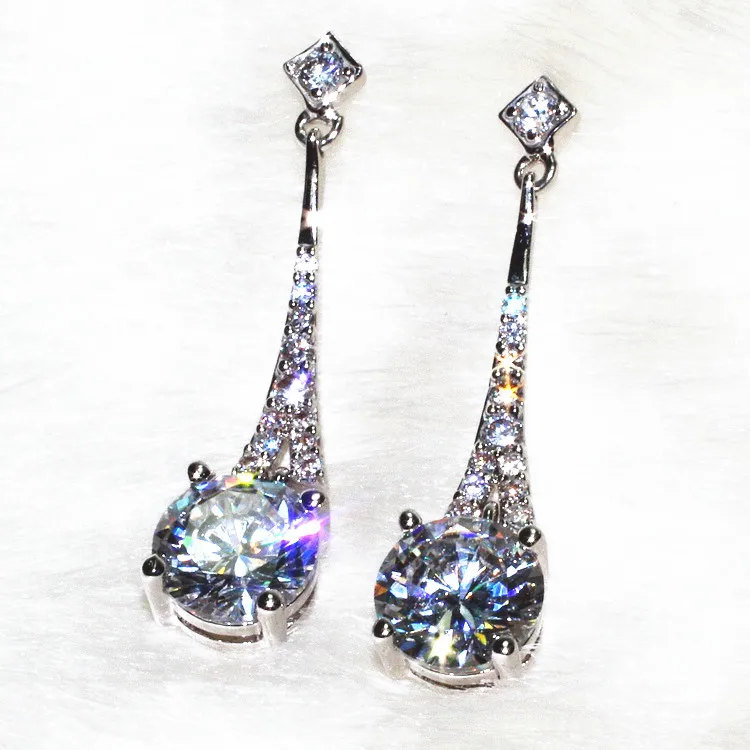 Модный Журнал серьги для невесты булавки и иглы цинковый сплав AAA циркон 26 камень