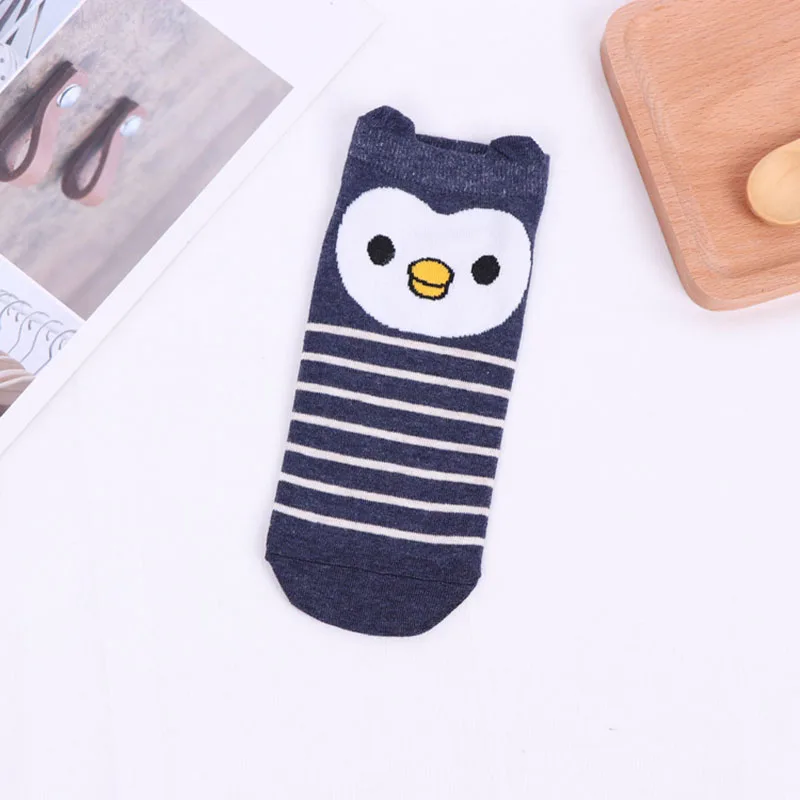5 пар милых носков для девочек с объемными ушками Мультяшные животные зоопарк