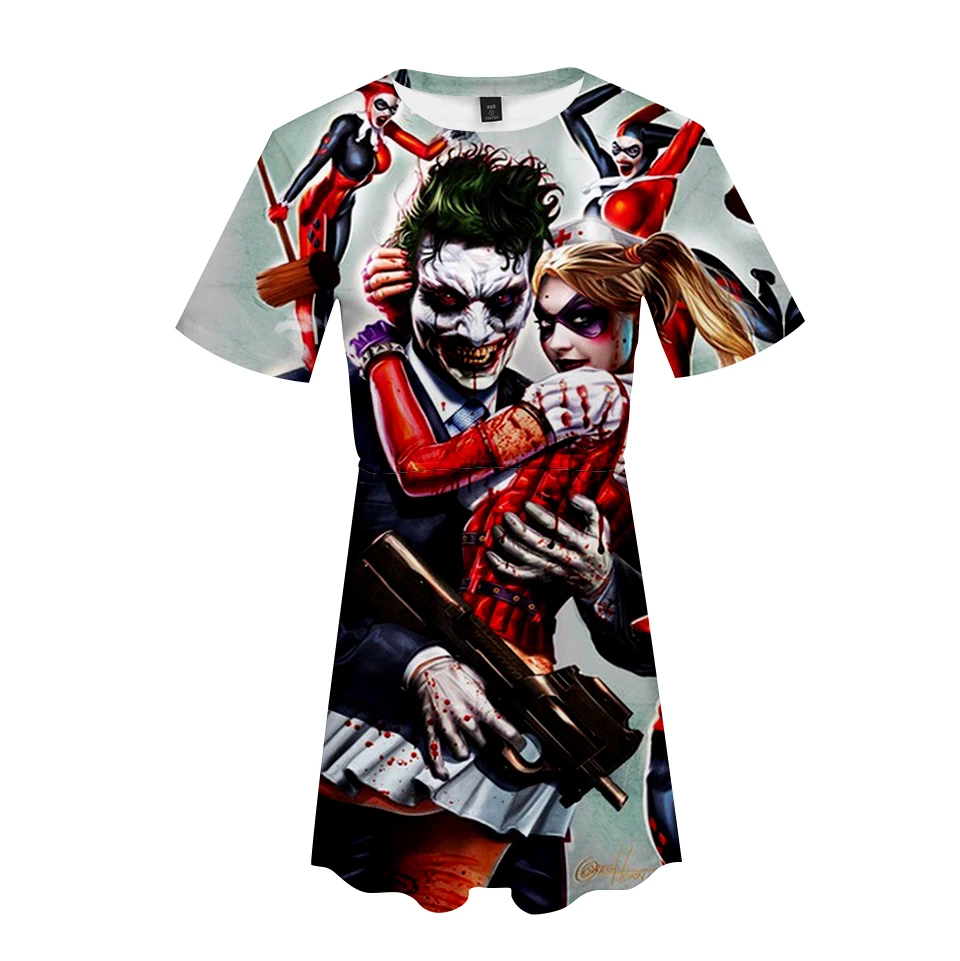 Frdun Tommy haha joker 3D платье с коротким рукавом для девушек в стиле K-POP аниме модное