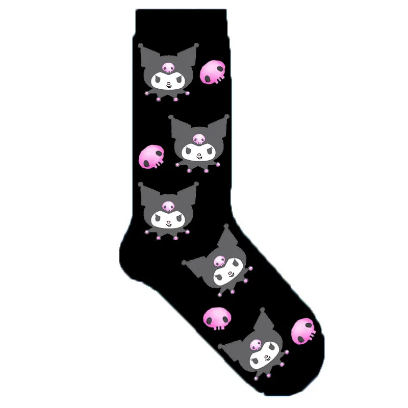 Черный Koomi носки kawaii милые Мультяшные носки женские носки японский хлопок sox взрослый Готический стиль Лолита Черный подарок 50 пар/лот - Цвет: Черный