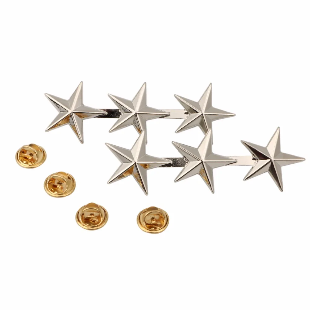 Пара армейских офицеров США Второй мировой войны с 3 звездами значки общего ряда