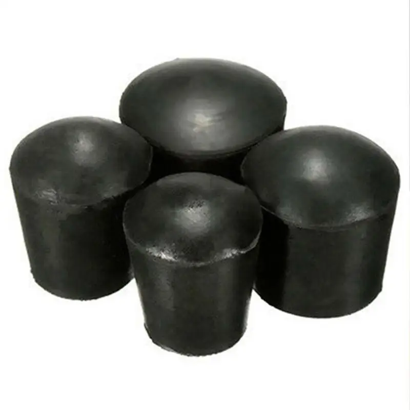 

4pcs PE Black Plastic Round Chair Leg Caps Covers Rubber Feet Protector Pad Furniture Table Protecter Covers 16mm/19mm/25mm/30mm