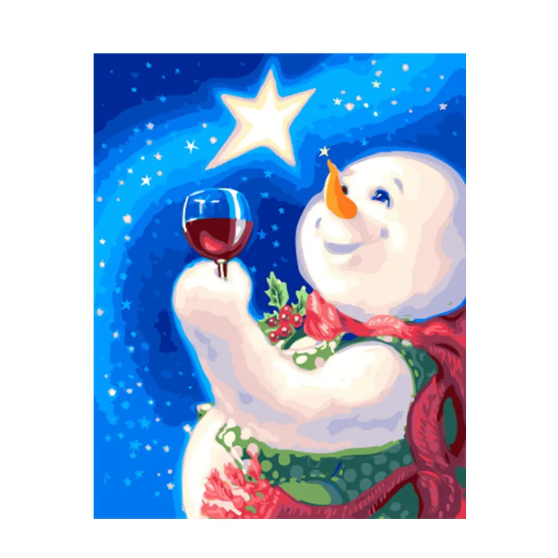 DRAWJOY картина в рамке Рождество DIY живопись по номерам Рождественский подарок домашний декор для гостиной ручные уникальные подарки GX22294 - Цвет: GX22626