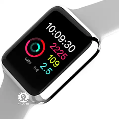 Смарт-часы, Bluetooth, для Apple iPhone 5, 6, 6S, 7, 8, Android, С Пульсометром