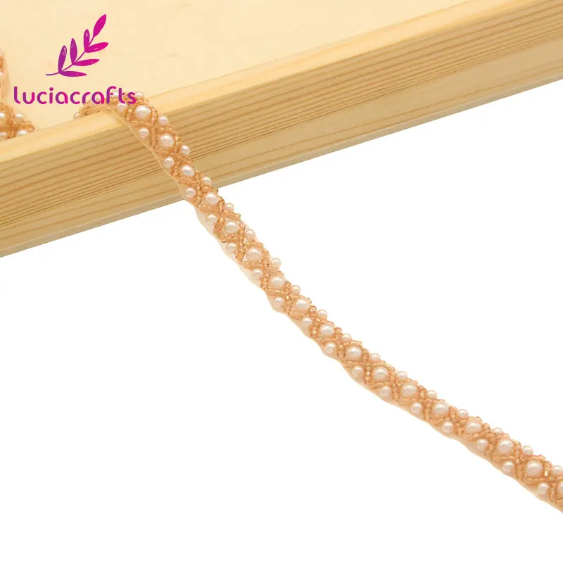 Color 1 Lucia crafts 1 ярд/лот 10 мм ногтей бисером кружева лента ткань лента для самостоятельного пошива одежды воротник рукав юбка кружева материалы N0303 - Цвет: Color 1