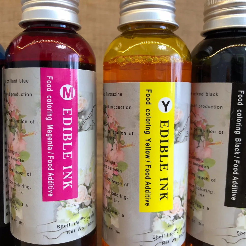 4 литра чернил 1Л/CMYK универсальные съедобные чернила для настольного кофе