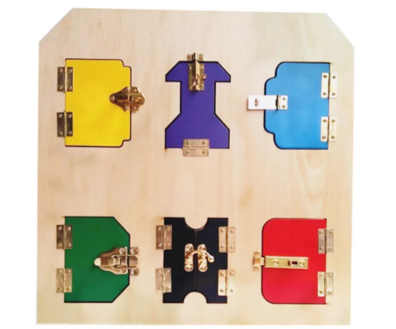 Новые деревянные детские игрушки Монтессори упражнения разблокировка пластины