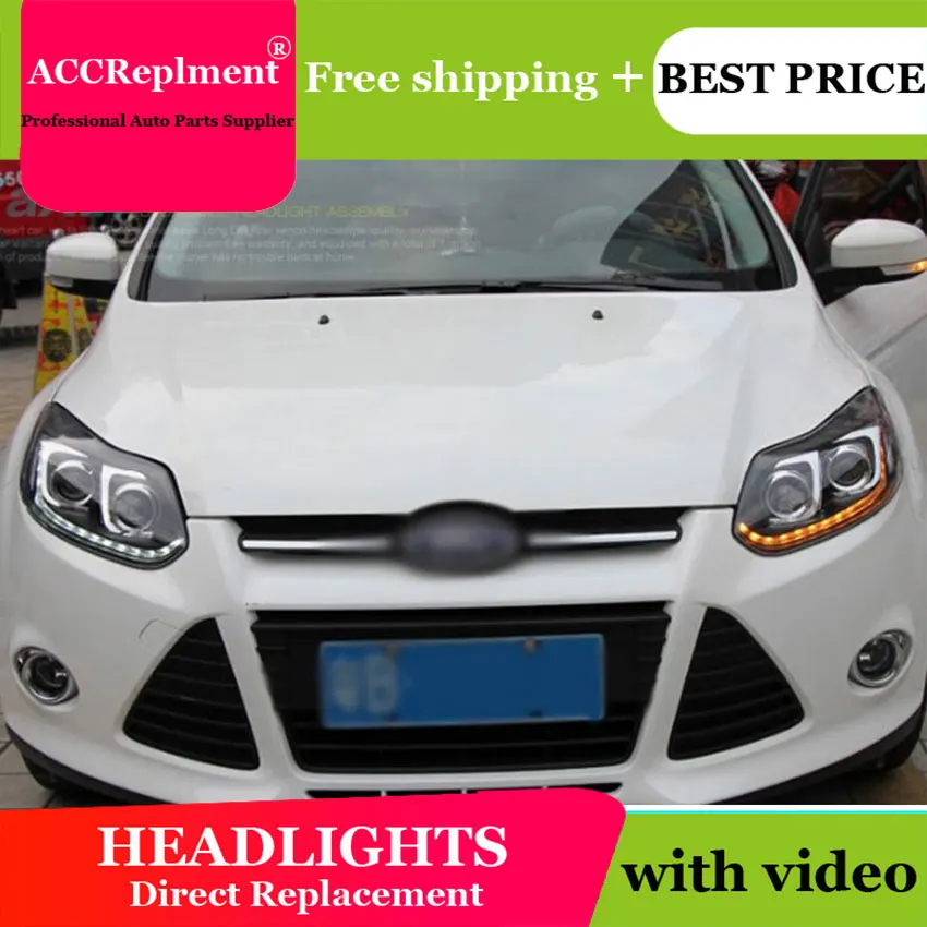 Авто. PRO головной светильник s для ford focus 2012 2014 Q5 bi xenon объектив + светодиодный DRL H7 HID