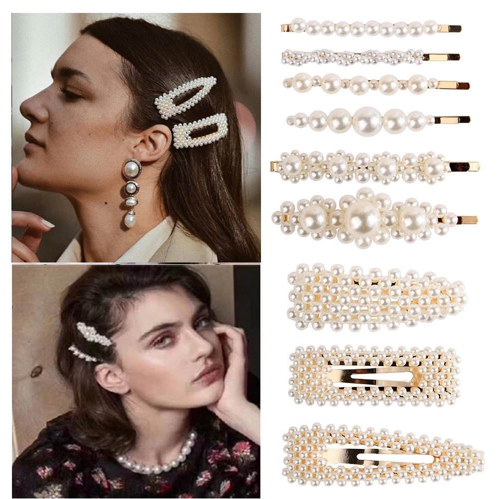 Женские заколки для волос с искусственным жемчугом и кристаллами| |