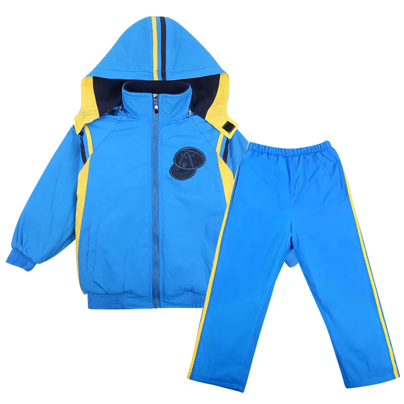 2 шт. из плотного флиса Водонепроницаемый ветрозащитная куртка для мальчиков +