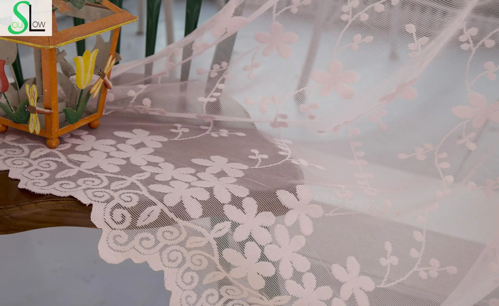 Розовые кремовые светильник желтые занавески Slow Soul плиссированные европейские