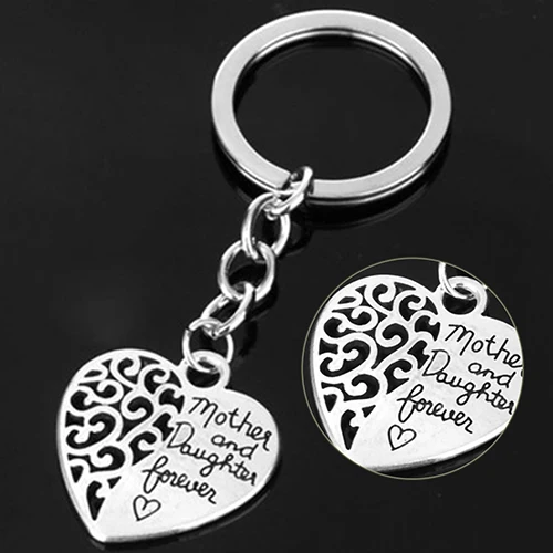 Mother and Daughter Forever Hollow Heart Key Ring Mother's Day Gift Keychain | Chains