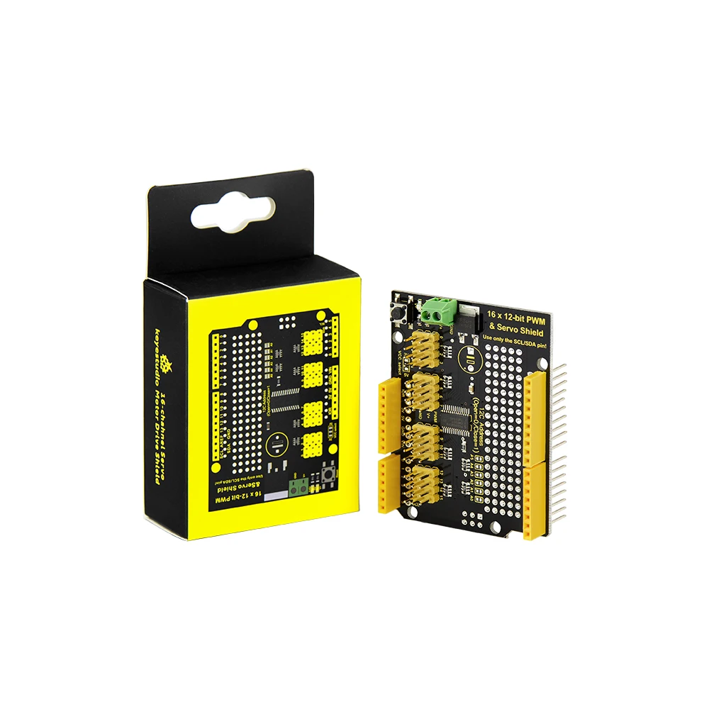 Keyestudio PCA9685 16-канальный серво мотор привода щит I2C для Arduino Raspberry Pi | Компьютеры и