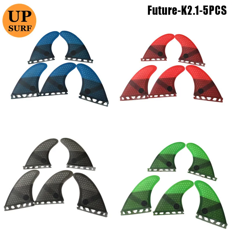 Дизайн Upsurf Future Fin K2.1 плавники для серфинга из стекловолокна сотовые три-четыре плавники Quilhas Подруливающее Устройство 5 плавников набор