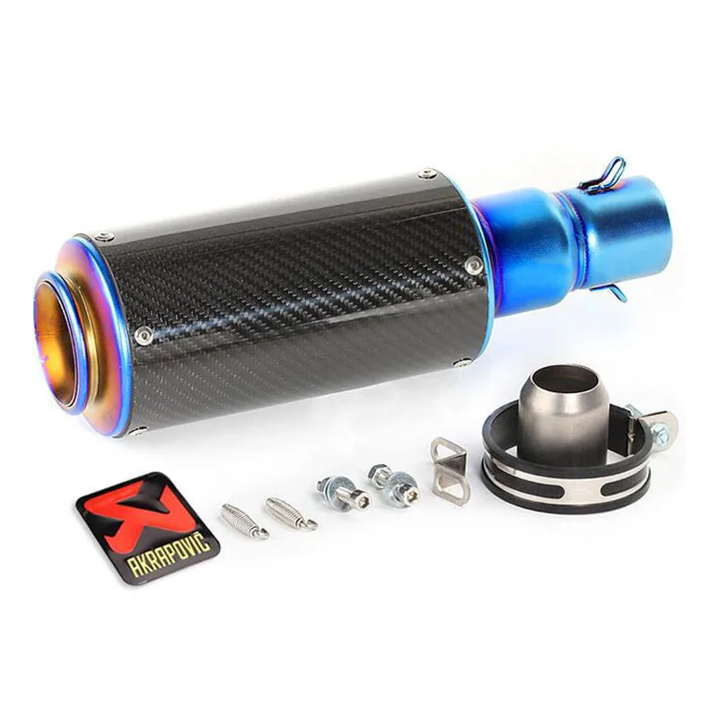Akrapovic Мотоцикл выхлопная труба глушителя Racing выхлопных газов Универсальный труба из углеродистой стали трубы Escape R1 R3 nmax crf 230 Кафе Рейсер cb650f