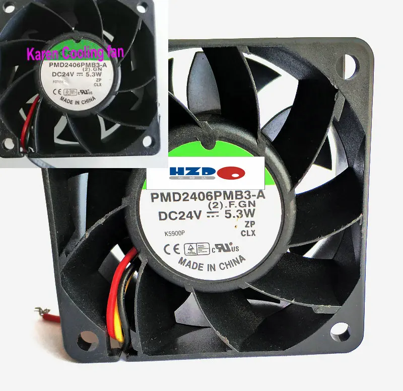 HZDO 6038 24 V 5,3 W PMD2406PMB3-A 2 провода 3 проводное Охлаждение Вентилятор PMD2406PMB1-A