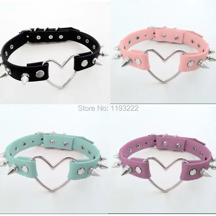 100% ювелирные изделия ручной работы в стиле Харадзюку чокер с большим сердцем