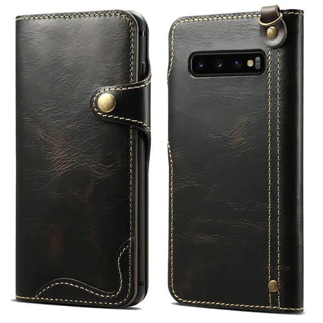 Натуральная кожа для Coque samsung Note 10 Plus Чехол Флип Etui samsung S10 чехол Роскошный для samsung Galaxy S10 чехол S 10+ Note10+ 5G