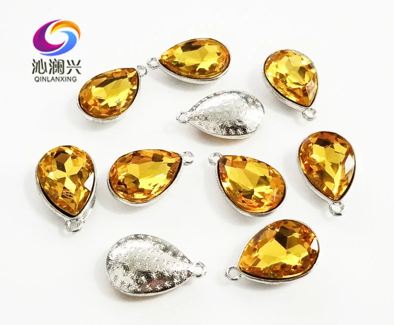 golden yellow 7x10 мм 10x14 мм 13x18 мм Форма dr высокое качество стекло кристалл кулон, flatback пришить стразы, Diy/аксессуары для одежды - Цвет: golden yellow