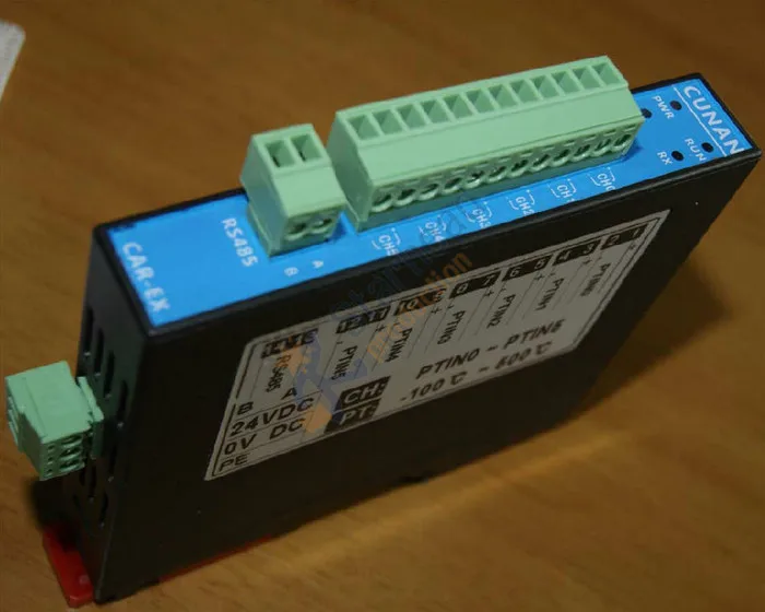 Изолированный 4 канальный модуль сбора температуры термопары Pt100 RS485 Modbus DIN 2