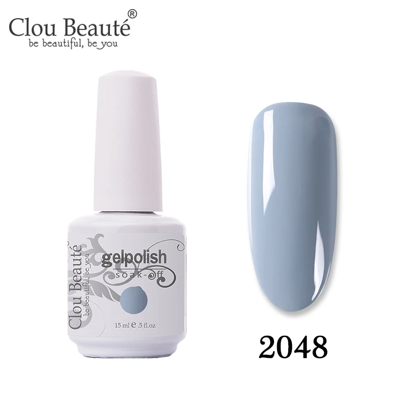 2048 Clou Beaute синий Гель-лак для ногтей 15 мл сапфировый гель для ногтей Гибридный лак для ногтей Полупостоянный УФ Гель-лак для ногтей - Цвет: 2048