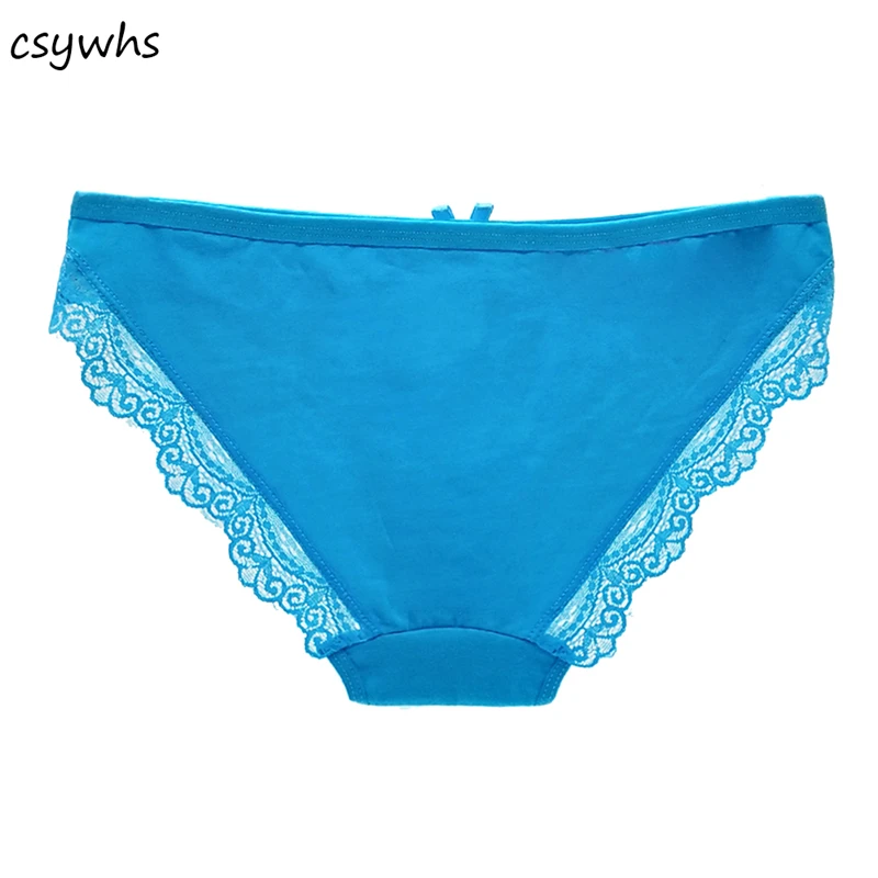 CSYWHS Womens Lingerie Sexy Lace Panties Transparent Cotton Briefs Seamless Panty Underpants Underwear Intimates 6pcs | Женская одежда