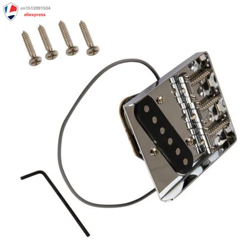 Хромовый винтажный 3 Седло мост с пикап для частей электрогитары|saddle bridge|bridge