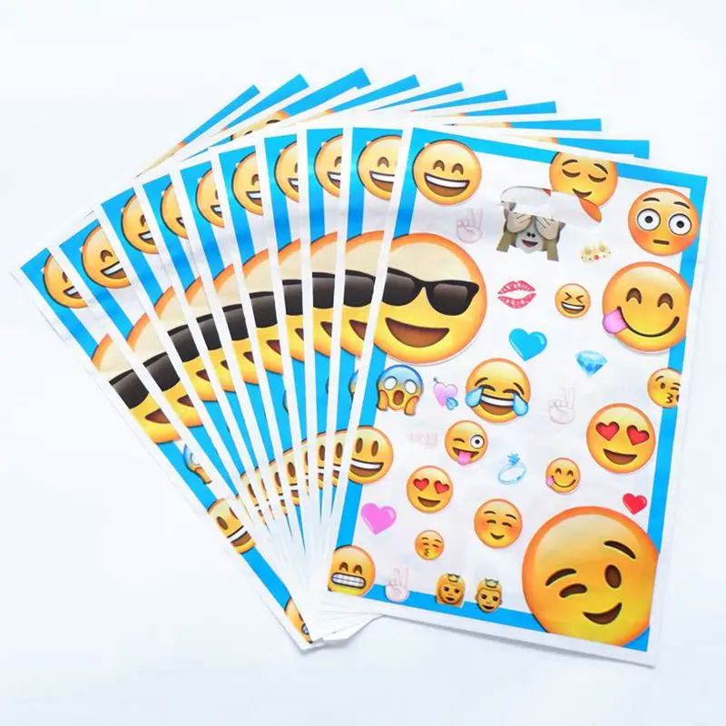 Emoji 20 шт. подарочные сумки с героями мультфильмов, супергероями, человеком-пауком, Микки Маусом, для детей, для дня рождения, вечеринки, для детей, конфет, десерта, свадебного украшения, сумка - Цвет: Emoji