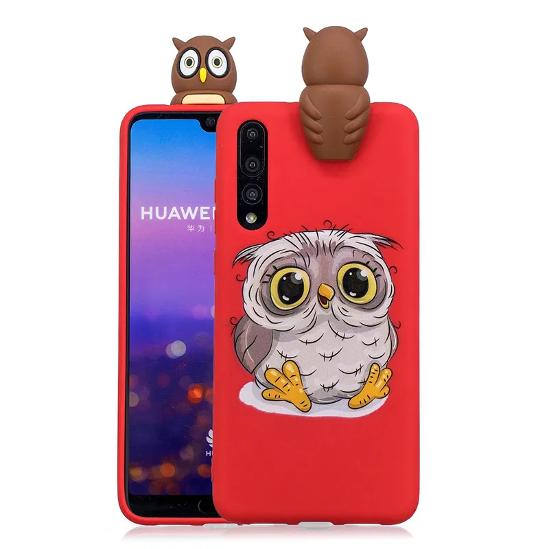 Мягкий силиконовый чехол FLYKYLIN для huawei P30 Lite, чехол для huawei P20 Pro P10 Lite, чехол на P8 Lite, чехол с мультяшными 3D игрушками