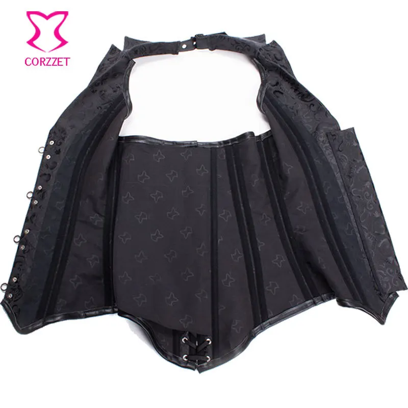 Корсет для похудения черный в стиле стимпанк | Женская одежда