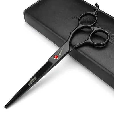 Cutting 7 inch Cat and dog fashion styling tools Pet scissors Professional Barber Tools thinning scissors set - Цвет: Cutting