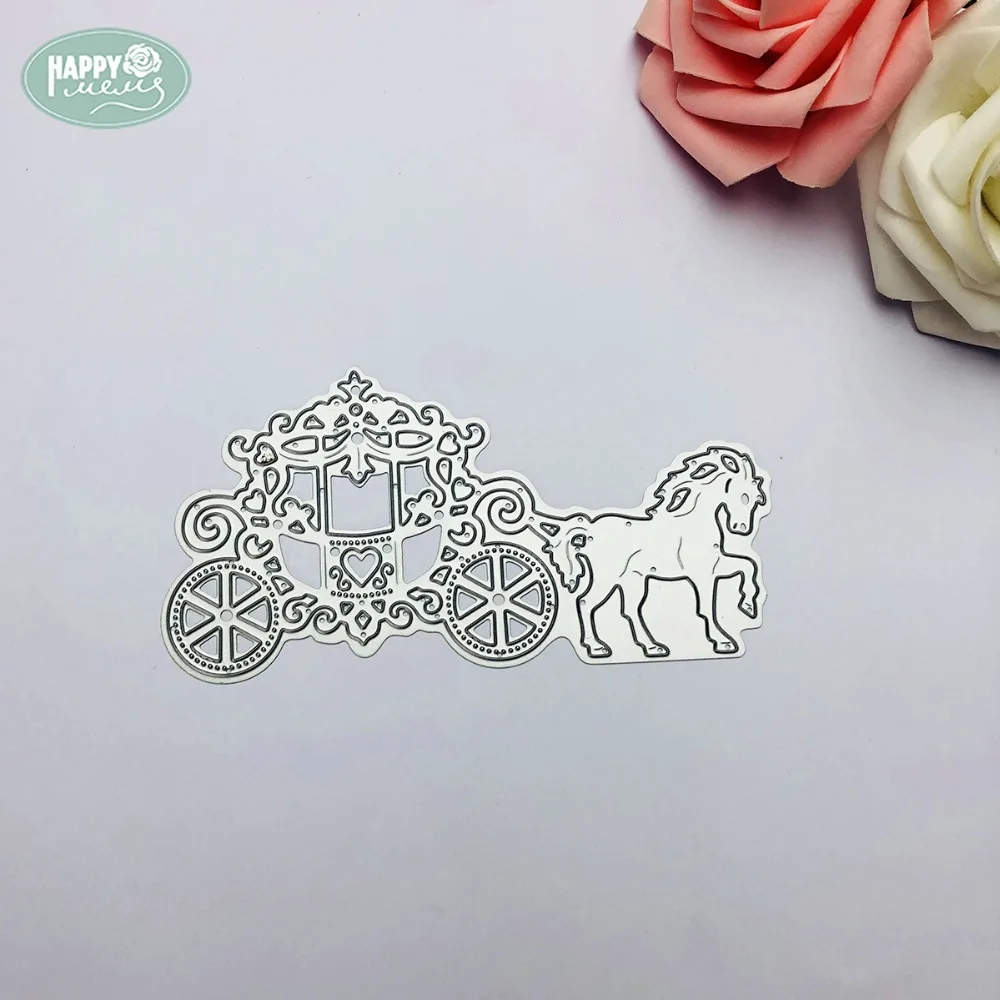 Happymems 2018 новый стиль Дворцовая карета Вырубные штампы для изготовления карт