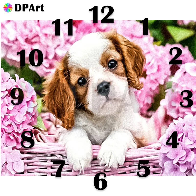 Фото Индивидуальные часы Алмазная картина Полная площадь/круглый 5D индивидуальный выполненный на заказ часы вышивки крестом DIY M585