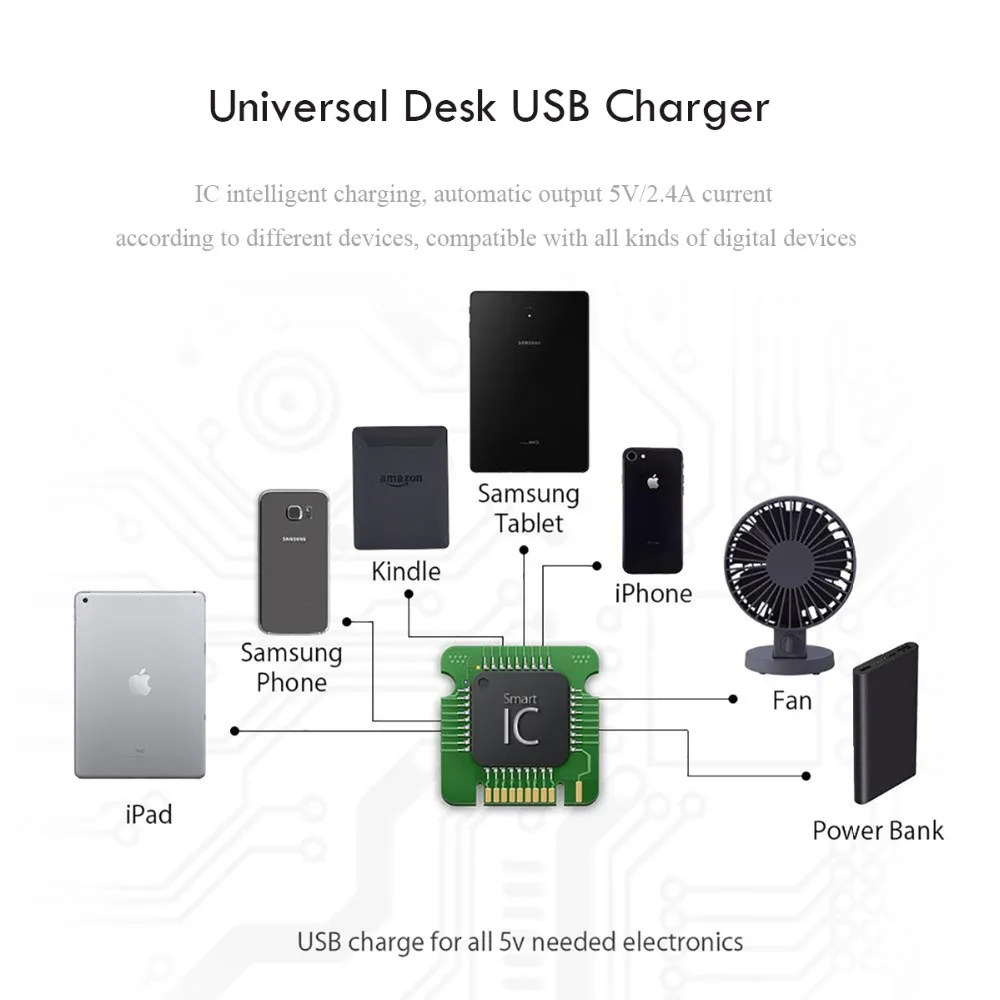 ORICO, USB зарядное устройство, 5 портов, USB док-станция с держателем, usb зарядка для смартфона, планшета, ПК для дома, общего пользования, 40 Вт, 5V2, 4*5