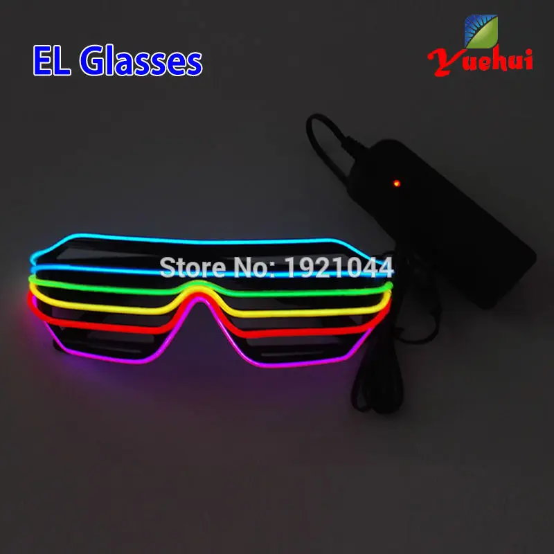 Новый стиль шесть цветов многоцветные очки со звуковой активацией модные в форме