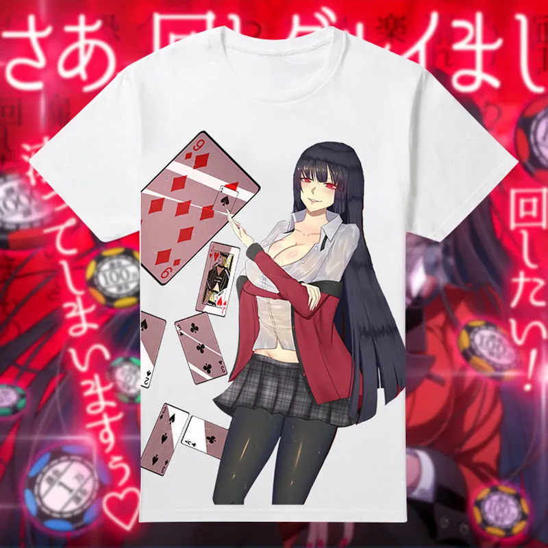 Футболка Coshome Kakegurui летняя футболка с коротким рукавом для мужчин|tee top|tee teetee short |