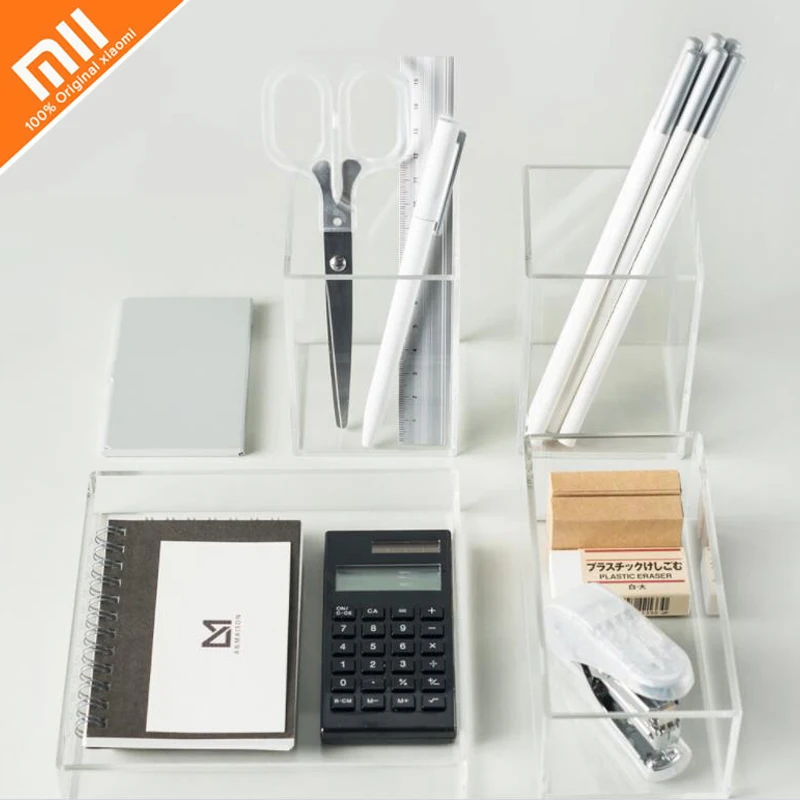 xiaomi mijia многофункциональный набор для хранения из четырех предметов квадратная пластина высокая коробка длинная коробка трехмерная суперпозиция горячая распродажа