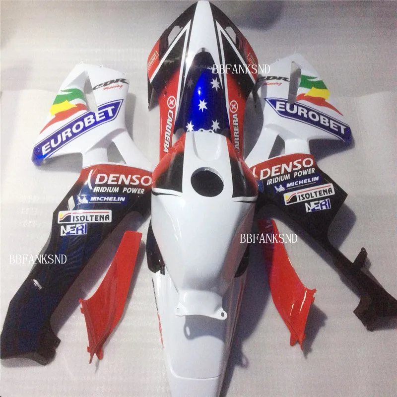 Подходит для Honda CBR600RR 03 04 CBR 600RR черный и белый CBR600 600 RR 2003 2004 ABS мотоцикл обтекатель