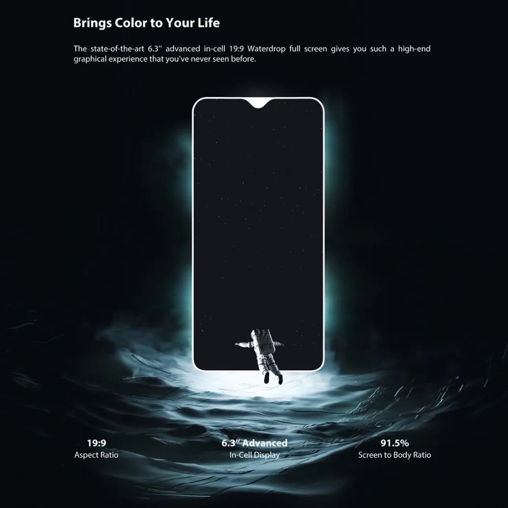 Umidigi One Max, 4G мобильный телефон, 4 Гб, 128 ГБ, 6,3 дюйма, полноэкранный смартфон с каплями воды, 4150 мАч, NFC, беспроводное зарядное устройство, мобильный телефон с функцией распознавания лица