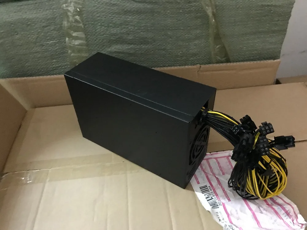 Спот! ASIC чип BTC BCH mining machine12V 2000 Вт PSU 6 шт. Серверная горная плата источник питания, работает в то же время 2 ANTMINER D3