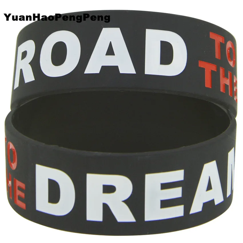 1 шт дорога к мечте мотивация силиконовый черный цвет браслет | Украшения и