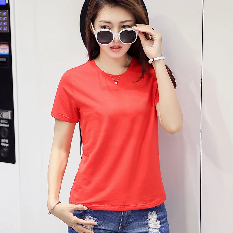 Простая футболка camisetas mujer verano 2018 ropa женские летние топы хлопковая Футболка vetement