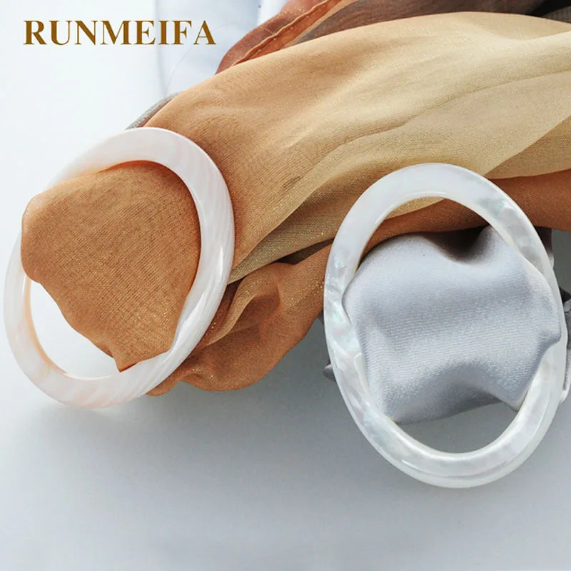 RUNMEIFA белый супер толстый черный шелковый шарф в виде ракушки Пряжка