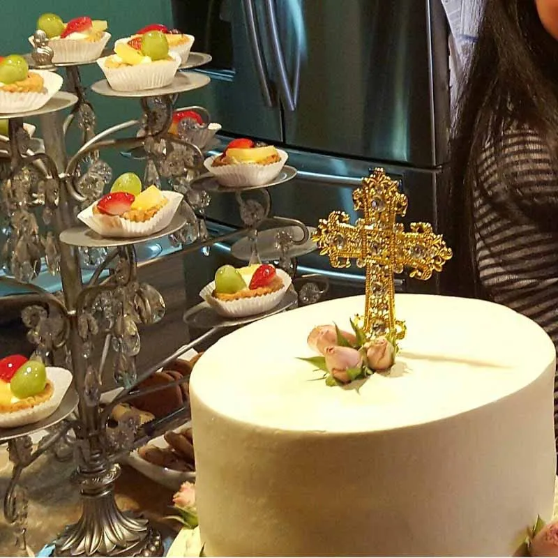 Украшение для торта с крестиком, религиозная свадьба, Крещение, Крещение, Первое причастие, день рождения, украшение для свадьбы