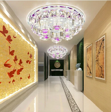 Современный потолочный светильник лампа для гостиной абажур Хрустальный