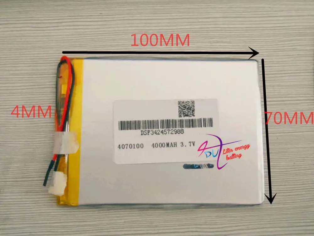 Лучшая батарея бренда 3 7 V 4000MAH 4070100 планшетный аккумулятор с защитной платой для