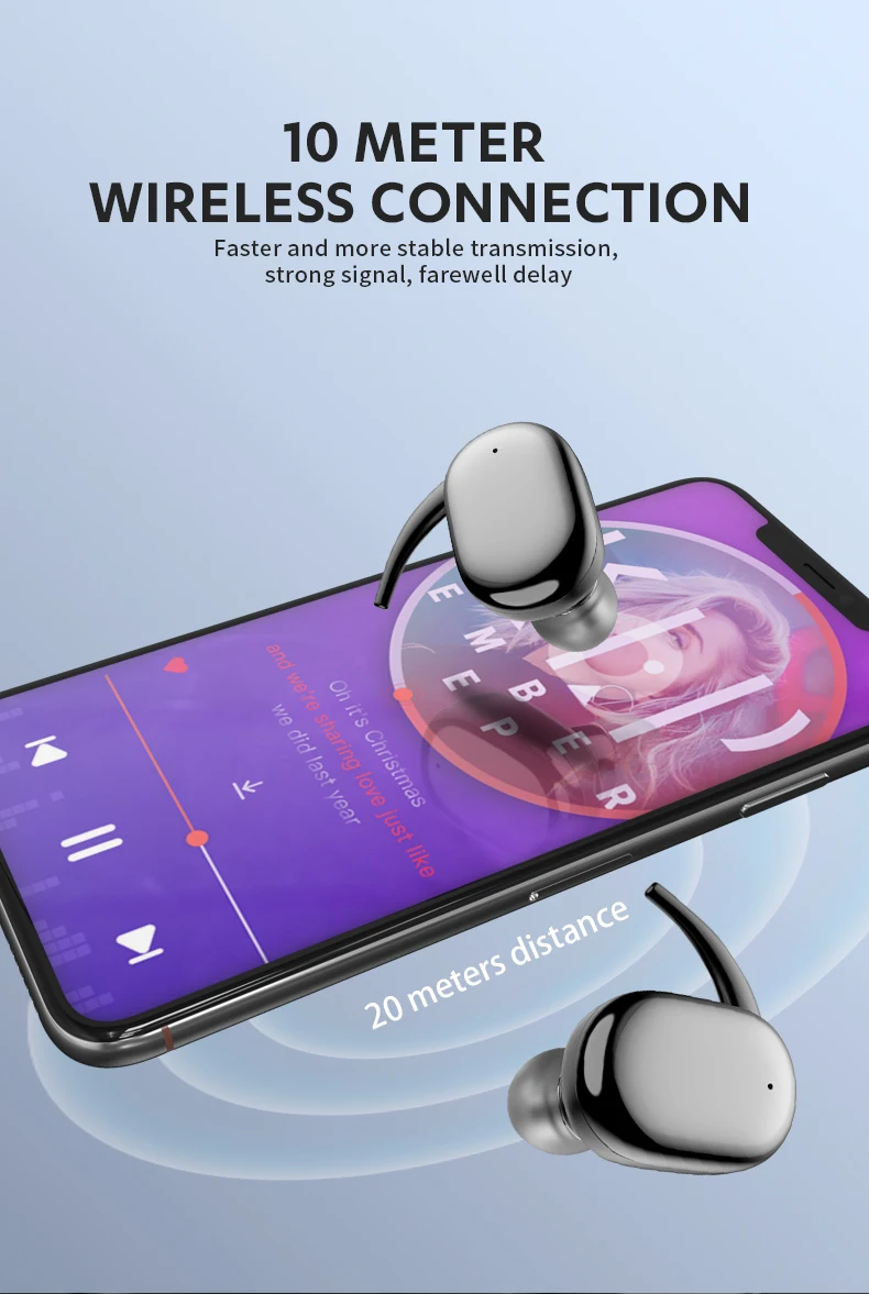 Сенсорный экран работают наушники-вкладыши TWS Bluetooth наушники V5.0 Двойной Наушники Стерео звонки воспроизведения музыки Беспроводной гарнитура с Портативный зарядный чехол