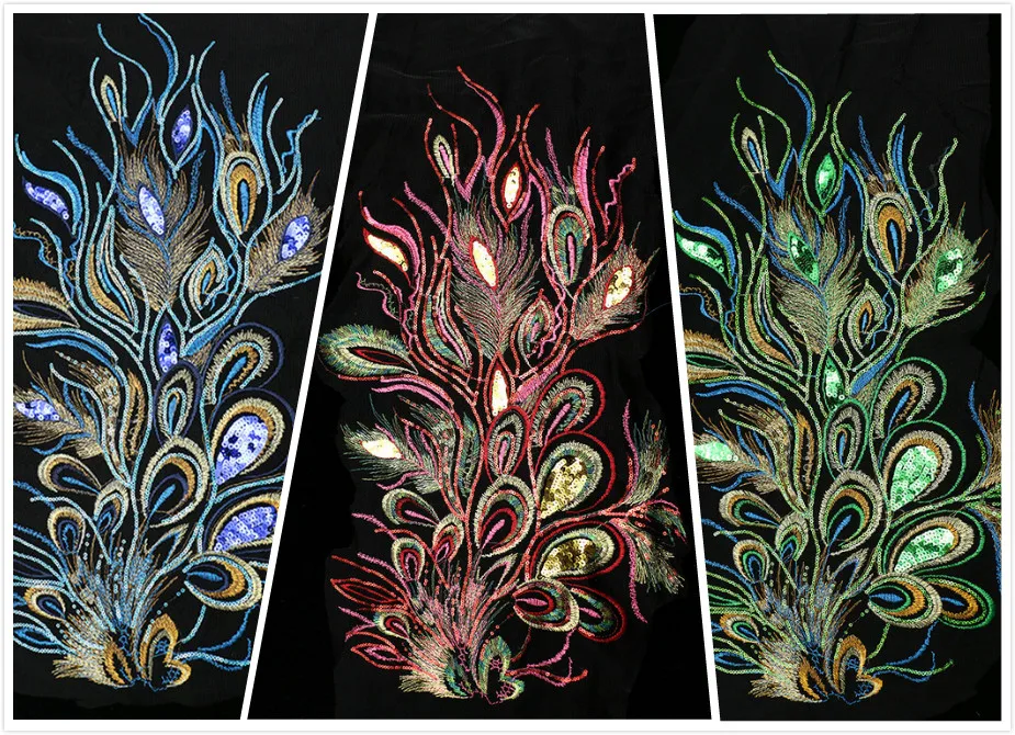 2 шт. Кружевная аппликация хвост Феникса | Дом и сад