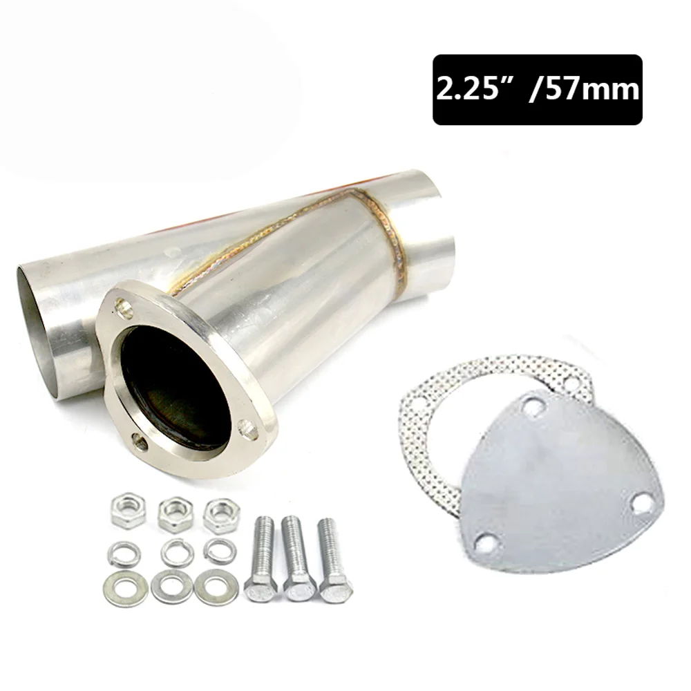 57mm CNSPEED 304 выхлоп из нержавеющей стали y-трубы с колпачок из нержавеющей стали(2,2" дюймов/57 мм, 2,5" дюймов/63 мм, " дюйма/76 мм) YC101161 - Цвет: 57mm
